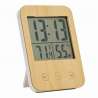 Bambus vejrstation med alarm og hygrometer - Vejrstation til engrospris