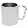 Mug inox de 300 ml con mosquetón - taza de metal a precios de mayorista