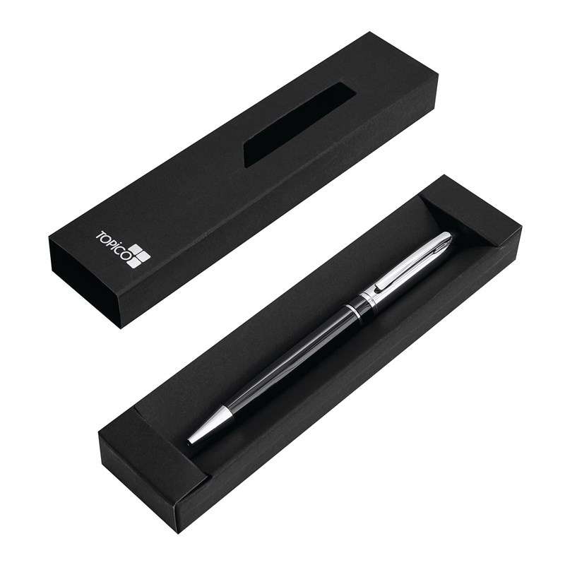 Metal kuglepen med roterende mekanisme 14 cm til engrospris - Metalpen til engrospris