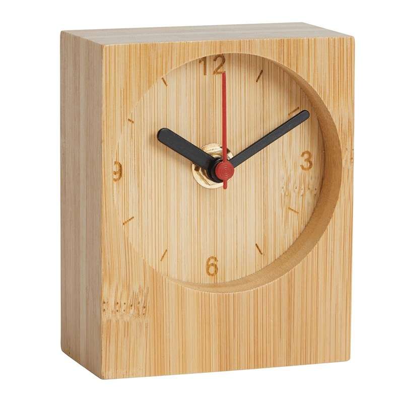 Büro-Uhr aus Bambus mit analoger Anzeige zu Großhandelspreisen - Uhr zu Großhandelspreisen