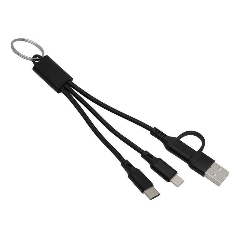 Cable de carga de 18 cm con llavero a precios de mayorista - Cable de carga a precios de mayorista