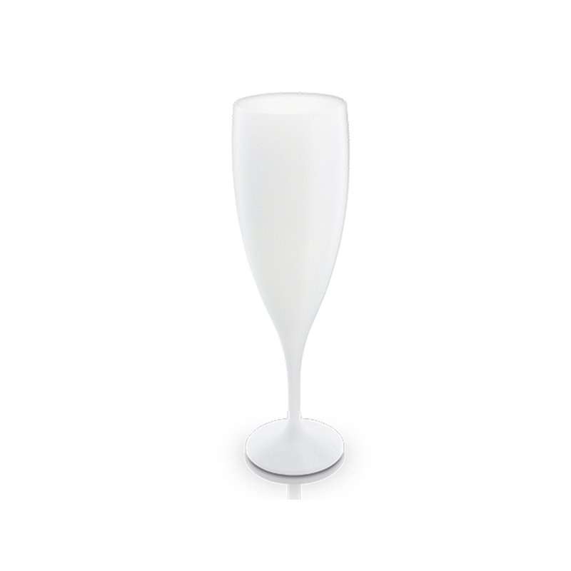 Flute de champán reutilizable 14 cl blanca a precios de mayorista - Accesorio para beber a precios de mayorista