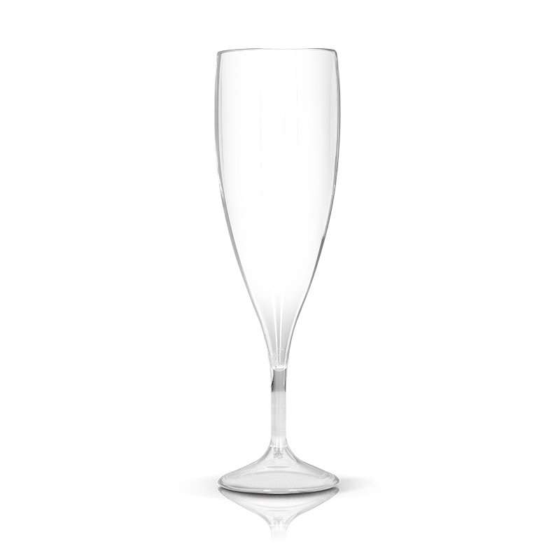 Transparent champagneglas 14 cl, genanvendeligt - champagneglas til engrospris