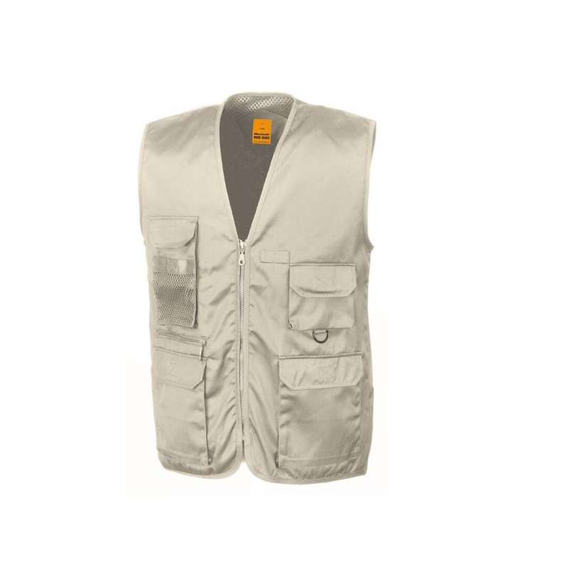 Gilet reporter multi-poches polycoton - Veste reporter à prix de gros