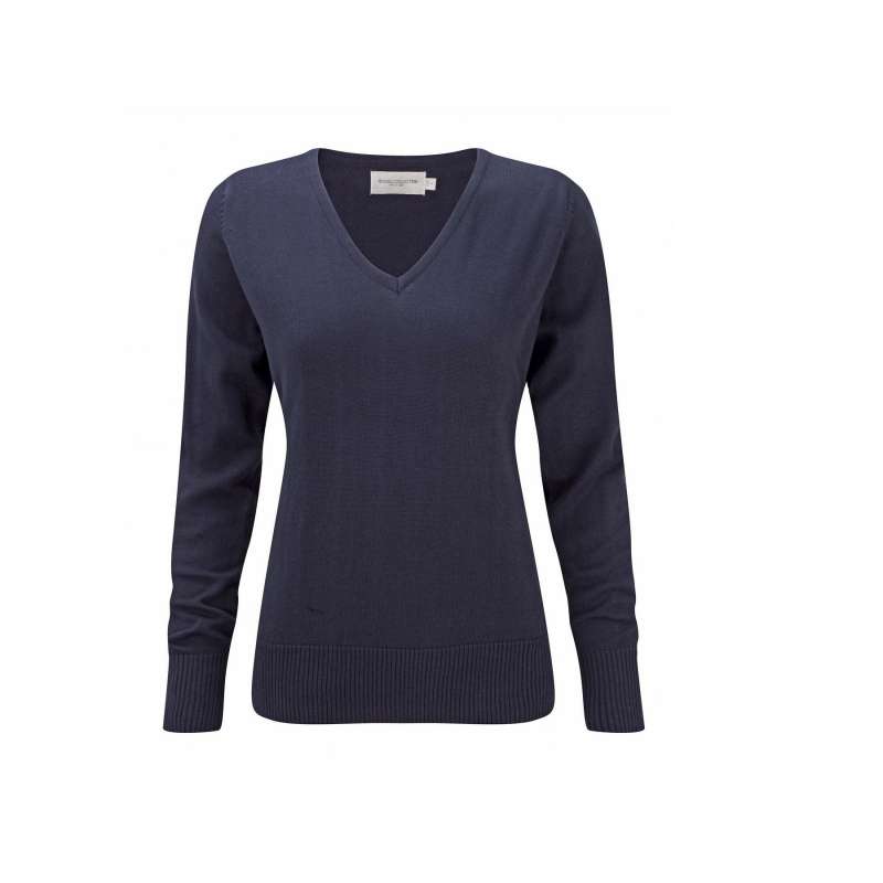 Jersey de punto de mujer, cuello V, grande - Suéter mujer a precios de mayorista