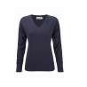 Ladies' v-neck knitted pullover - Pull femme à prix grossiste