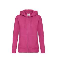 Sweat capuche grand zip femme