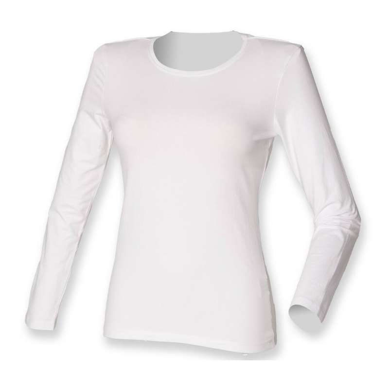 Tee-shirt stretch femme manches longues à prix de gros - T-shirt femme à prix grossiste