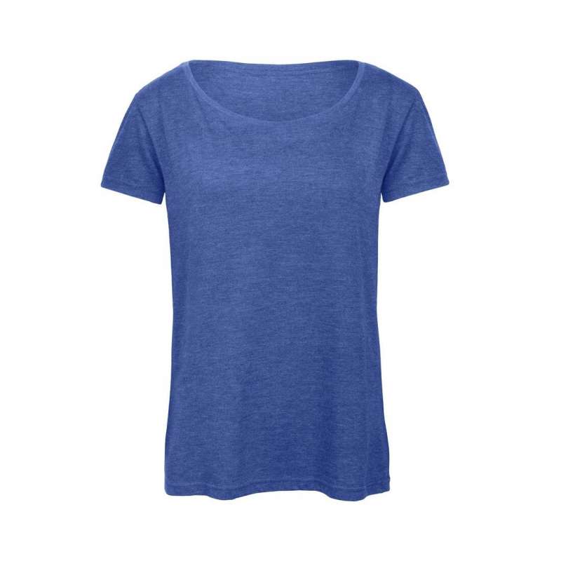 T-shirt feminino tri-blend col redondo - Materiais de escritório a preço grossista
