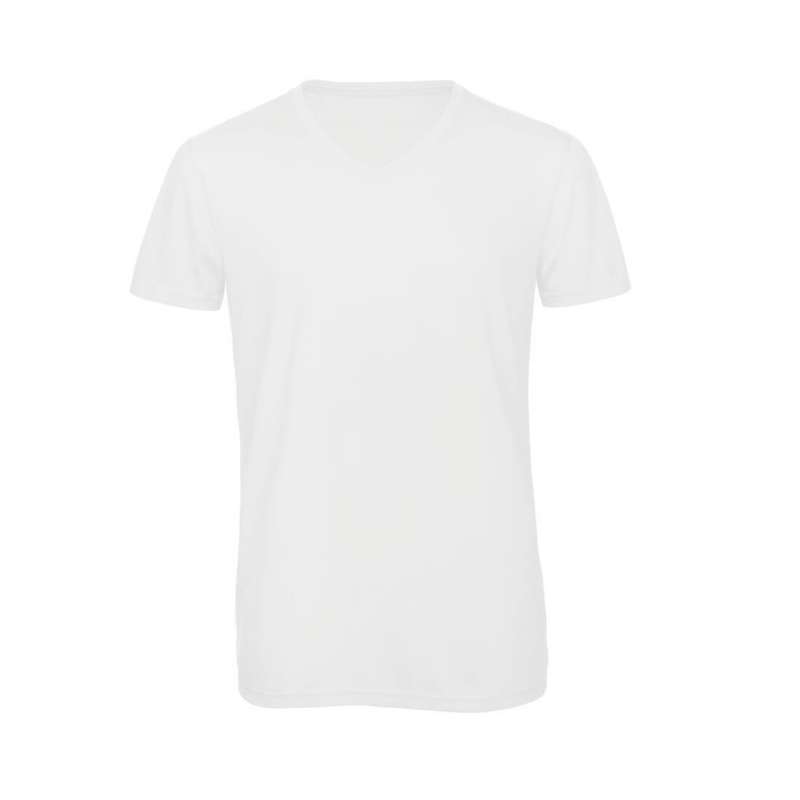 Heren T-shirt V-hals korte mouwen tri-blend - Sport T-shirt tegen groothandelsprijzen