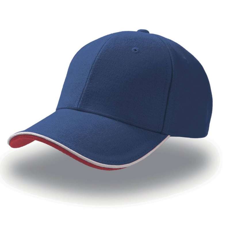 Cappellino sei pannelli con visiera contrastante a prezzi all'ingrosso - Cappellino a prezzi all'ingrosso