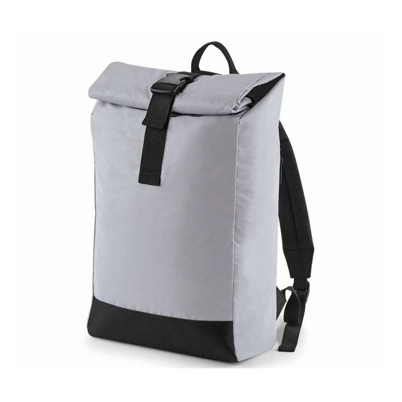 Reflektierender Rucksack mit Rollverschluss 20x14cm - Rucksack zu Großhandelspreisen