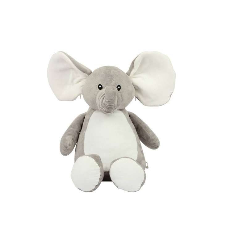 Elefante de peluche 30 cm con cremallera a precios de mayorista - Peluche a precios de mayorista