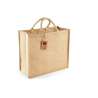 Gran bolsa de yute con asas de algodón - Producto natural a precios de mayorista