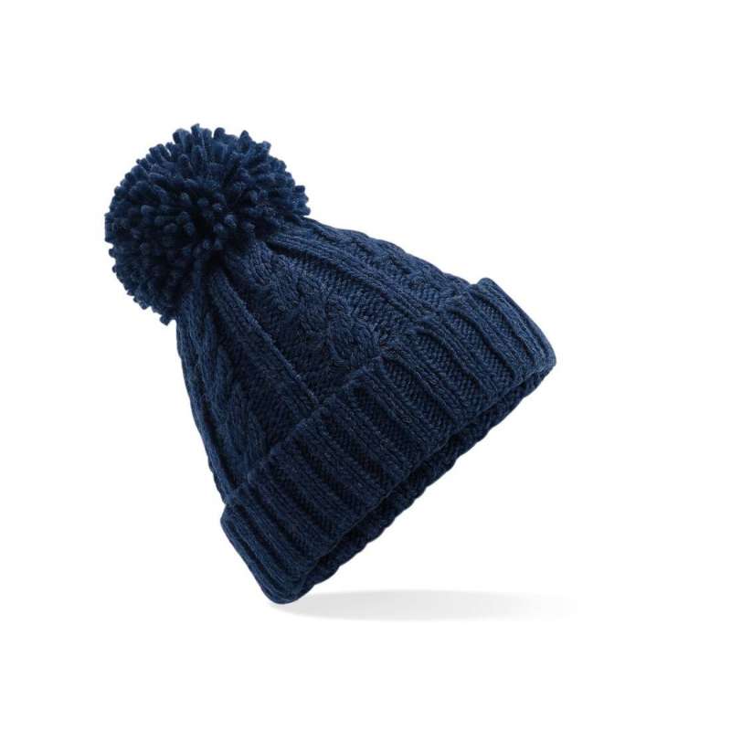 Gorro de lana con ribete y pompón a precios de mayorista - Gorro a precios de mayorista