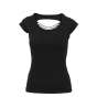 Tee-shirt femme dos lacéré - T-shirt à prix de gros