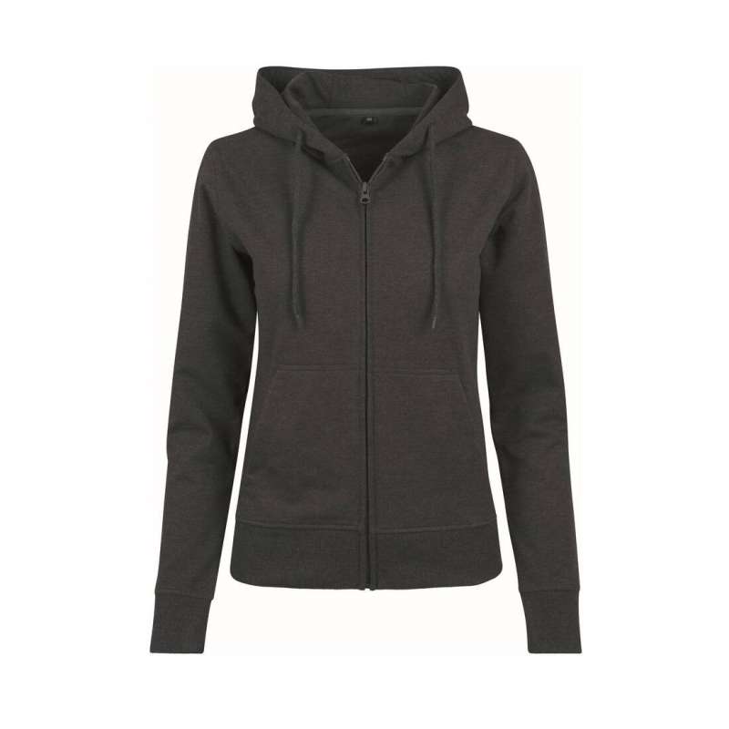 Damen Kapuzenpullover mit Reißverschluss, Langschnitt - Büromaterial zu Großhandelspreisen