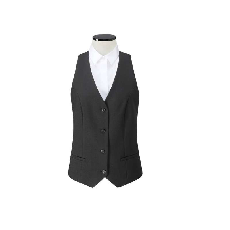 Dames Tailleur Gilet Zwart 4-Knoop Maat - Gilet tegen groothandelsprijzen