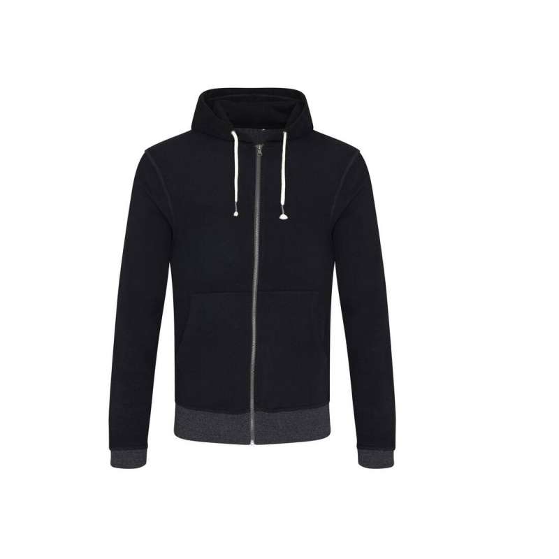 Sweat capuche zippé en coton recyclé - Fourniture de bureau à prix grossiste
