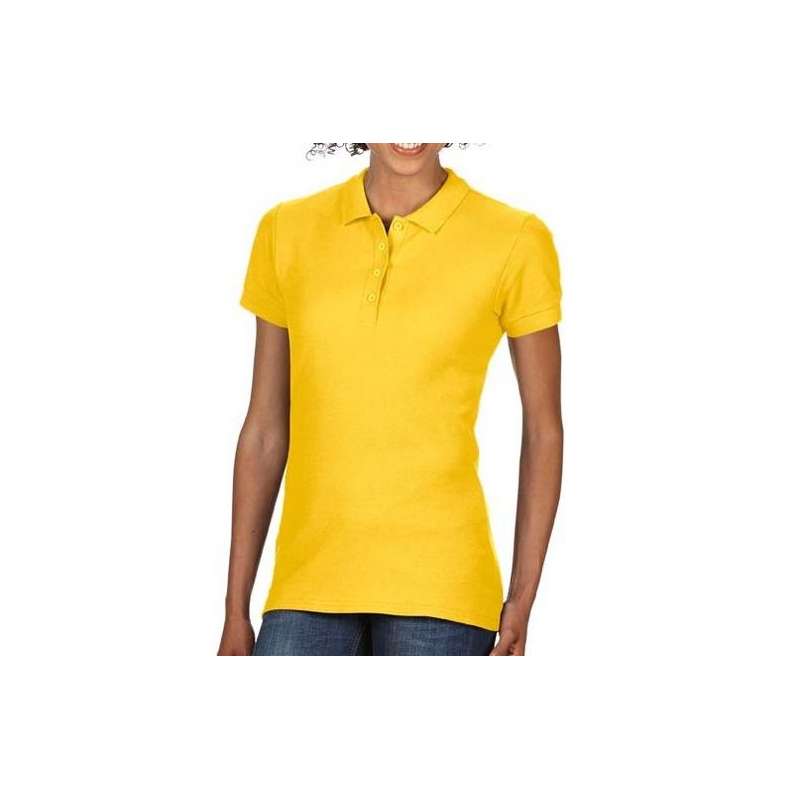 Dames polo piqué met 3 knopen - Gildan tegen groothandelsprijzen