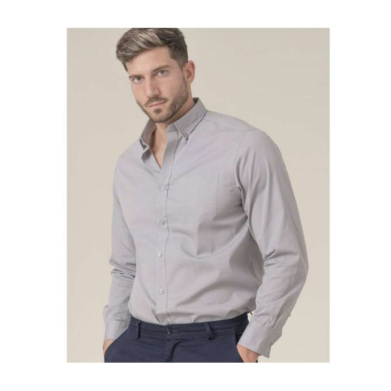 Camicia oxford uomo maniche lunghe blu - camicia a prezzi all'ingrosso