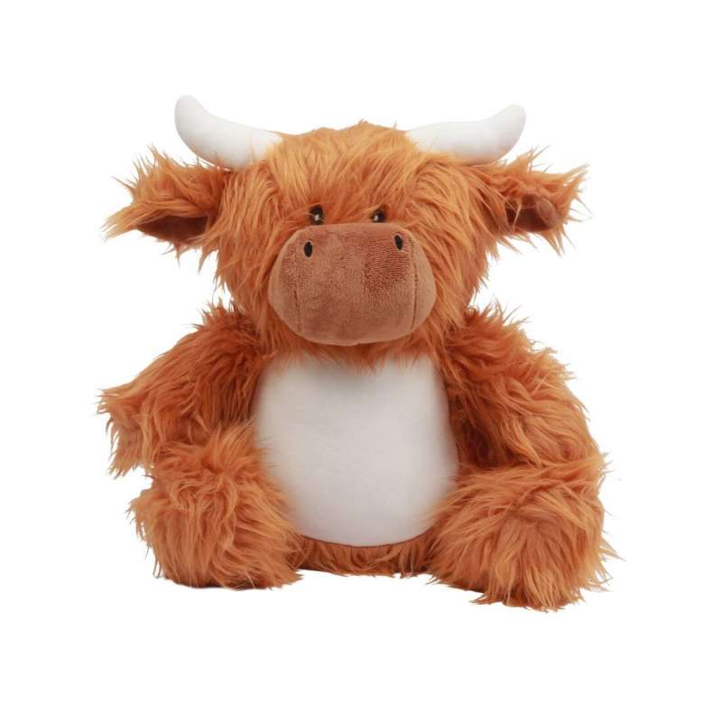 Peluche vache écossaise 30 cm con zip a prezzi all'ingrosso - Peluche a prezzi all'ingrosso