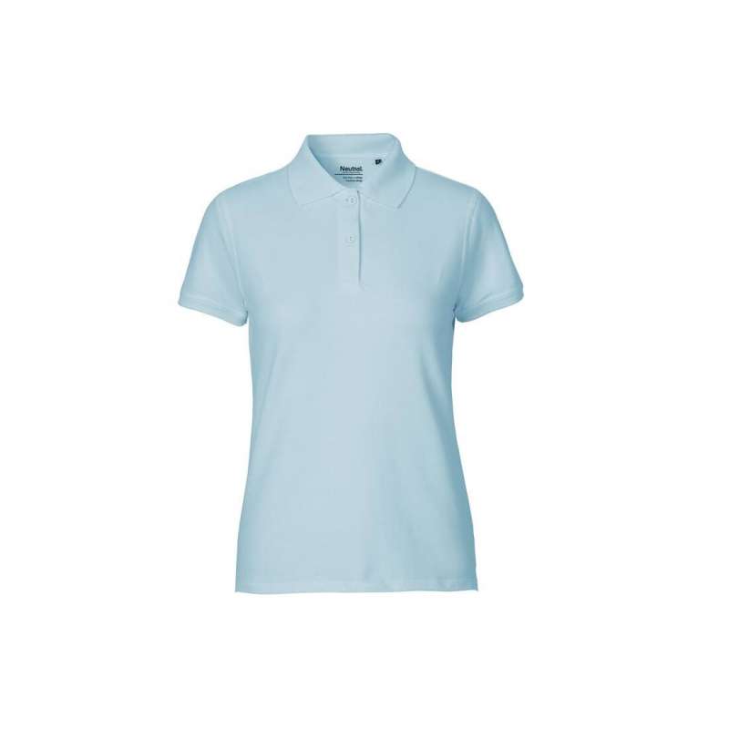Damen-Polo aus Bio-Baumwolle, 2 Knöpfe, tailliert - Polo zu Großhandelspreisen