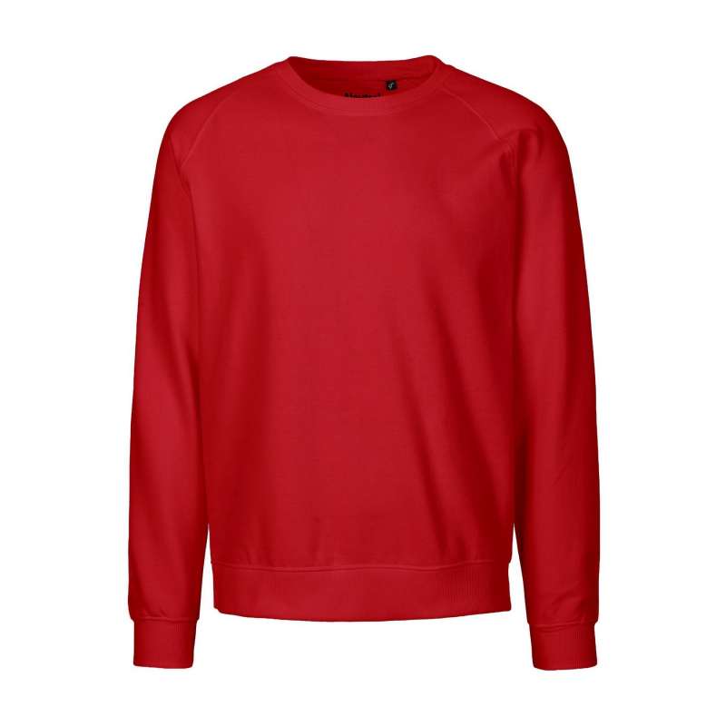 Bio-Baumwoll-Sweatshirt, Rundhals, Raglanärmel zu Großhandelspreisen - Fairer und biologischer Textilien zu Großhandelspreisen