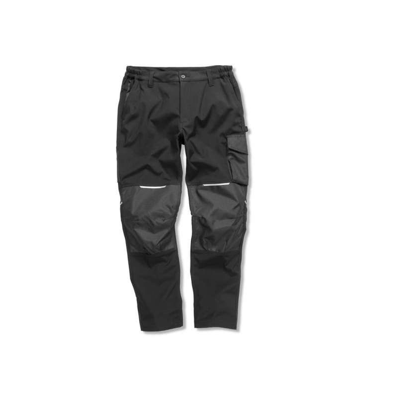 Slim softshell bukser med cargo-lommer - arbejdsbukser til engrospris