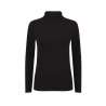 Damen Slim-Fit Rollkragen-T-Shirt, Enzymwäsche - Damen T-Shirt zu Großhandelspreisen