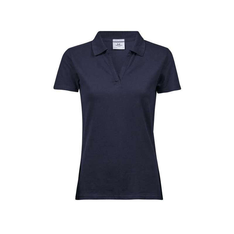 Damen Bio-Polo V-Ausschnitt, Slim Fit - Polo zu Großhandelspreisen