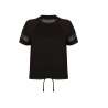 Camiseta mujer con cordón y malla - Camiseta mujer a precios de mayorista Camiseta mujer con cordón y malla - Camiseta mujer a precios de mayorista