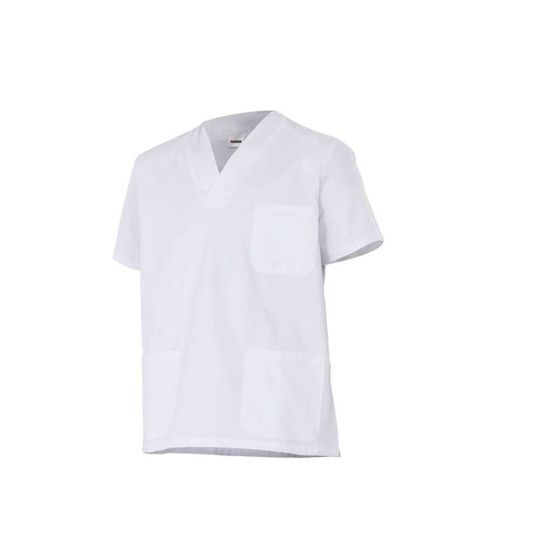 Túnica médica con cuello en V y 3 bolsillos a precios de mayorista - Blusa a precios de mayorista