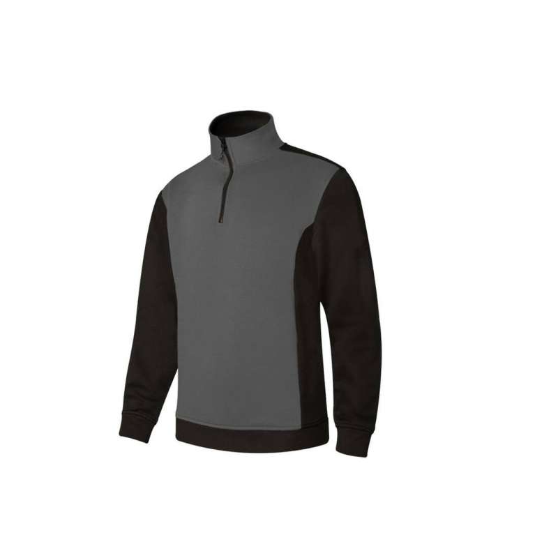 Sudadera bicolor con cuello alto y cremallera a precios de mayorista - vestuario laboral Velilla a precios de mayorista