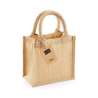 Petit sac cadeau en toile de jute 20x20x12cm - Produit naturel à prix grossiste