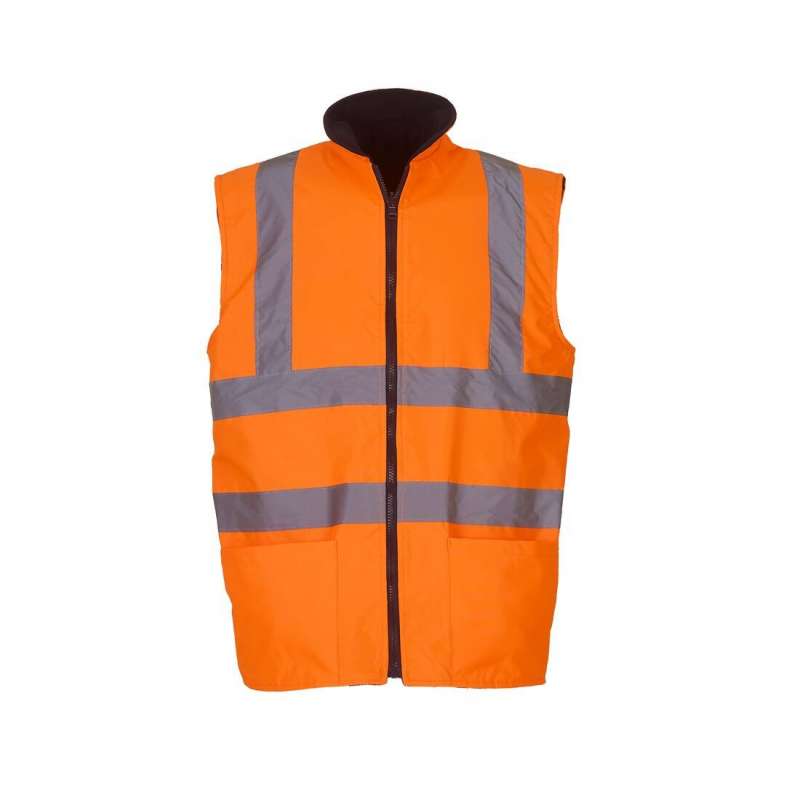 Vendbar reversibel hØj synlighed bodywarmer - Kontorartikler til engrospris