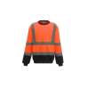 Sweat polyester col rond haute visibilité - Vêtement de sécurité à prix grossiste