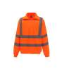 HØj synlighed sweatshirt med lynlås, orange - Sikkerhedstøj til engrospris