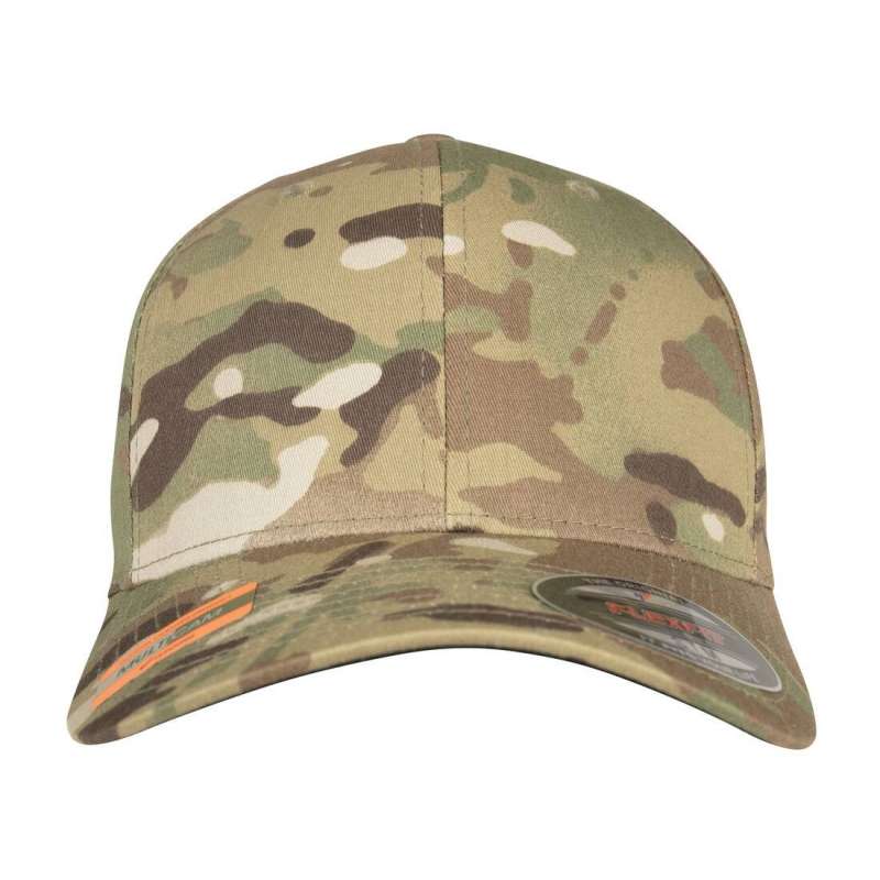 Camouflage-Kappe 6-Panel mit gebogenem Schirm zu Großhandelspreisen - Cap zu Großhandelspreisen