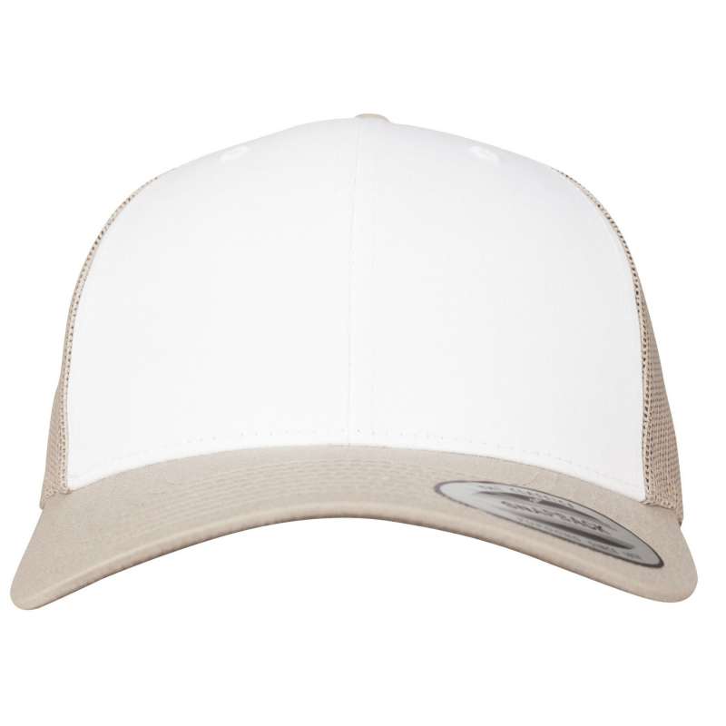 6-panel cap med buet skygge og netpaneler - Kasket til engrospris