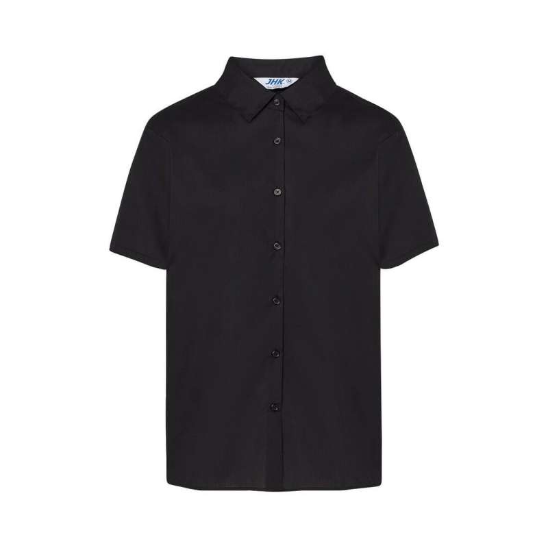 Camisa popelina ajustada mujer, manga corta - Camisa mujer a precios de mayorista