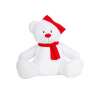 Urso Branco de Natal com Cachecol Vermelho - ursos de peluche a preço grossista Urso Branco de Natal com Cachecol Vermelho - ursos de peluche a preço grossista
