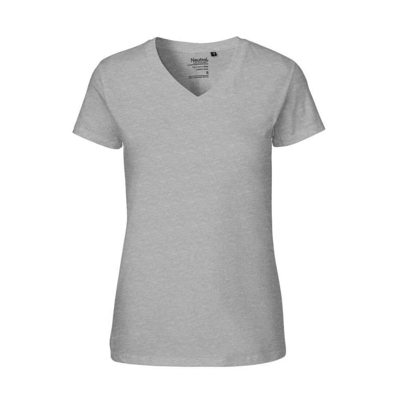 Tee-shirt donna maniche corte col V  - Tessuti equi e biologici a prezzi all'ingrosso