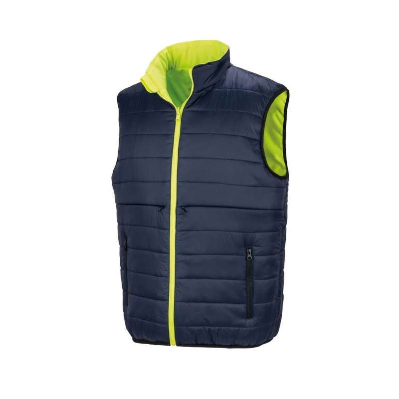 Reversible lichtgewicht bodywarmer met reflectie - Bodywarmer tegen groothandelsprijzen