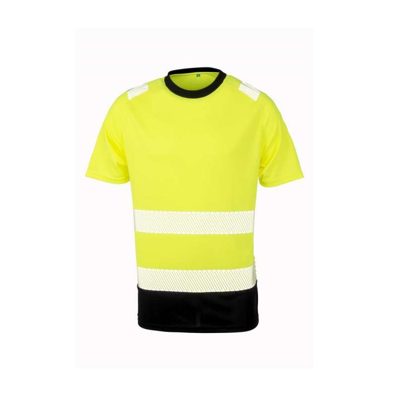 T-shirt alta visibilidade em poliéster reciclado - Acessório reciclável a preço grossista