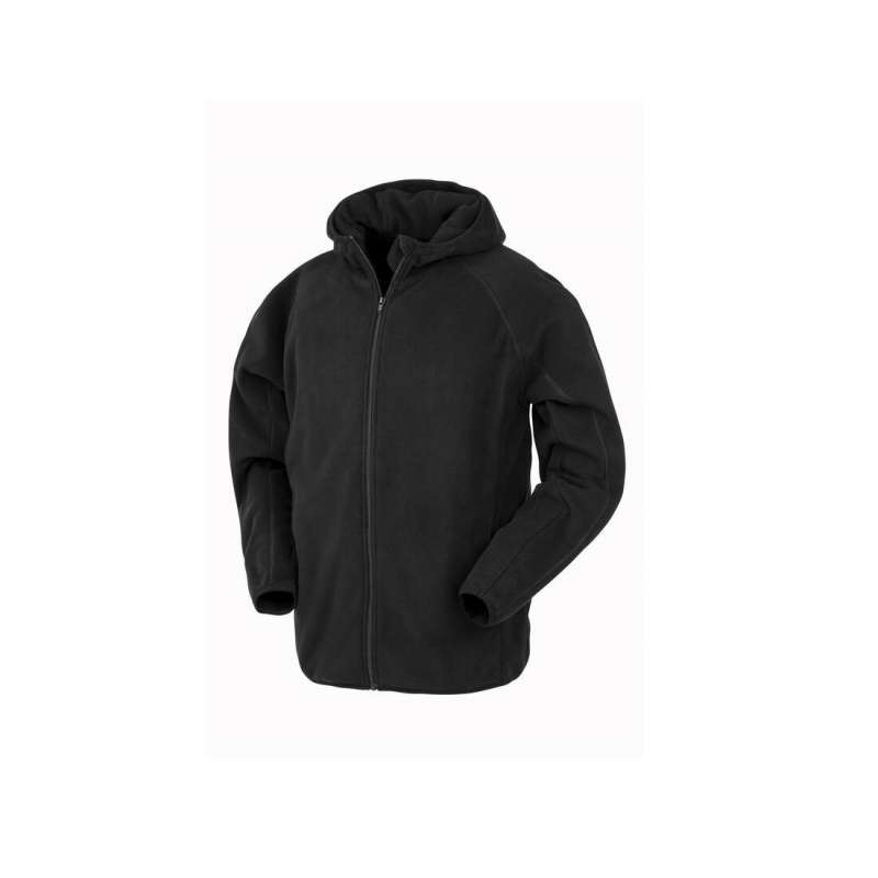 Genanvendt polyester fleece med hætte - Genanvendeligt tilbehør til engrospris