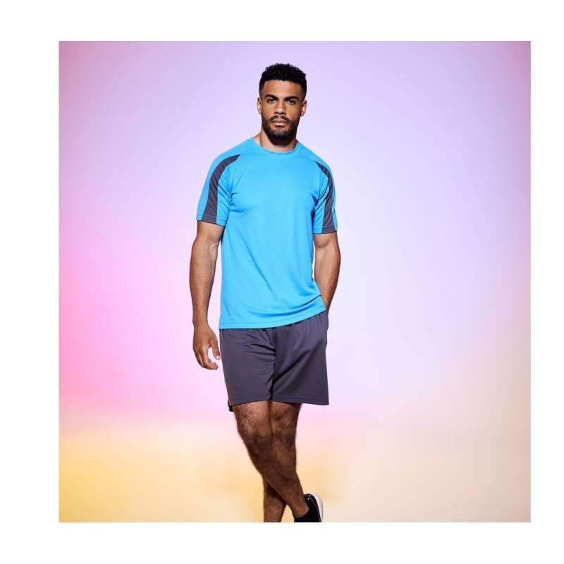 Sport T-shirt heren 100% polyester maat L - Sport T-shirt tegen groothandelsprijzen