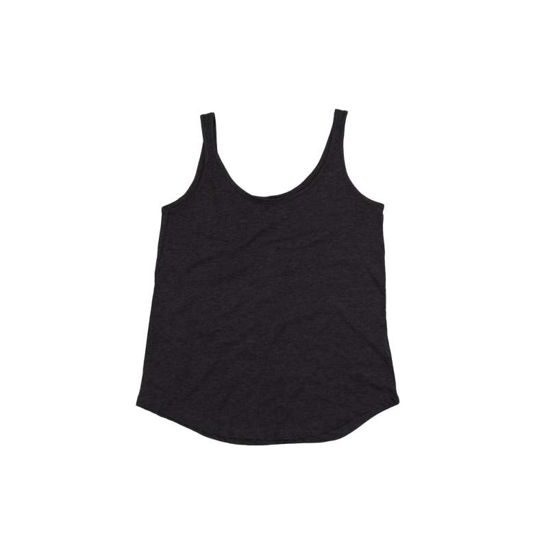 Dames losse tanktop met afgeronde zoom - Tanktop tegen groothandelsprijzen