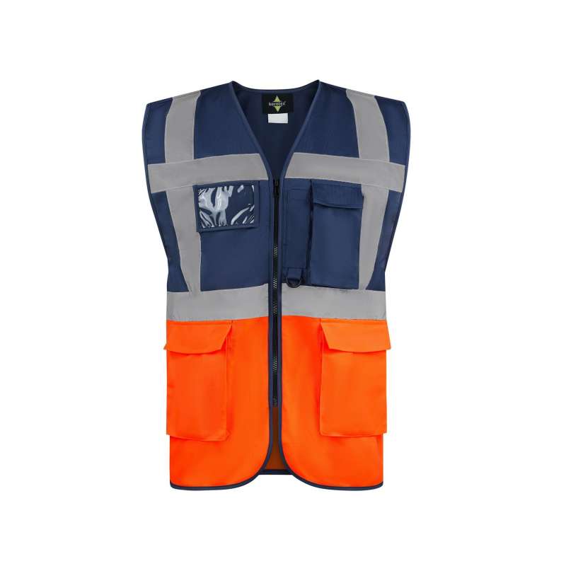 Chaleco de seguridad multifuncional naranja L/XL - Chaleco de seguridad a precios de mayorista