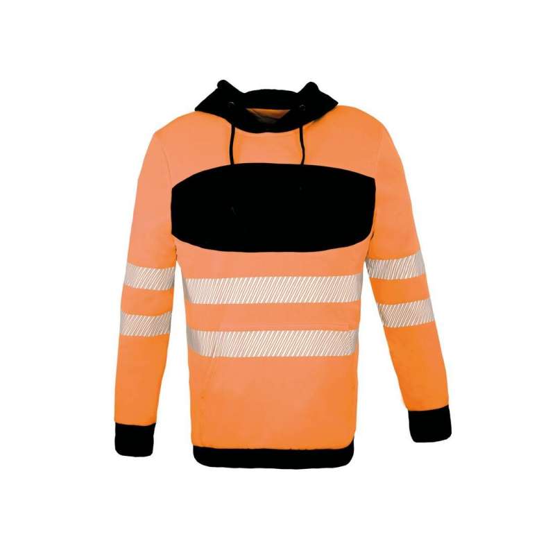 Hoogzichtbare hoodie met reflecterende banden - kleding met hoge zichtbaarheid tegen groothandelsprijzen